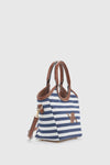 Borsa a tracolla in tessuto a righe | Verde Fashion