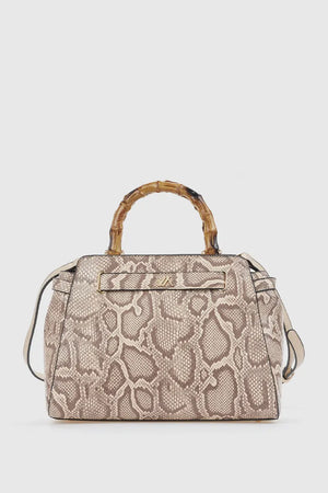 Borsa tote in ecopelle stampa pitonata | Verde Fashion