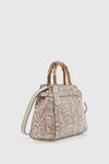 Borsa tote in ecopelle stampa pitonata | Verde Fashion