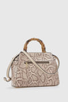 Borsa tote in ecopelle stampa pitonata | Verde Fashion