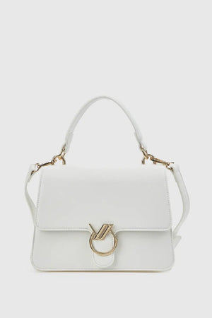 Borsa a tracolla in ecopelle con patta | Verde Fashion