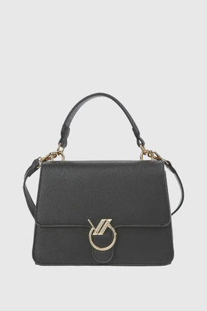 Borsa a tracolla in ecopelle con patta | Verde Fashion