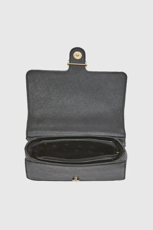 Borsa a tracolla in ecopelle con patta | Verde Fashion