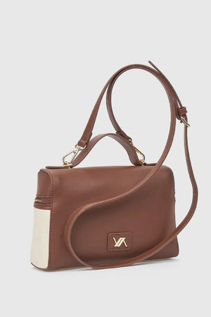 Borsa a tracolla in ecopelle con zip | Verde Fashion