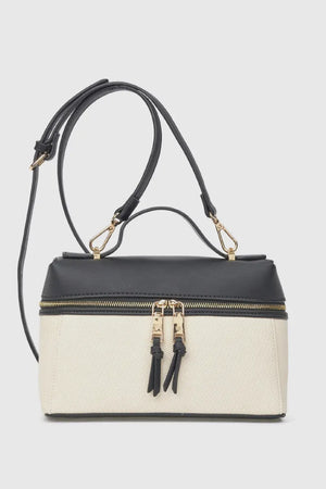 Borsa a tracolla in ecopelle con zip | Verde Fashion