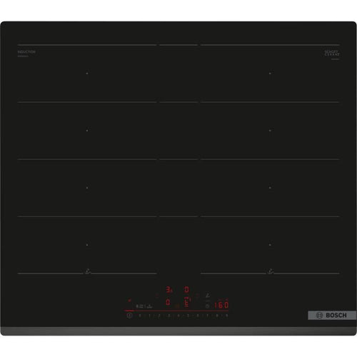 Piano cottura a induzione 60 cm - BOSCH SER6 - PXY63KHC1E Nero - 4 fuochi - Home Connect