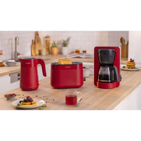 Caffettiera con filtro - BOSCH - TKA2M114 MyMoment - Rossa - Capacità 1,25 L - caraffa in vetro - sistema antigoccia