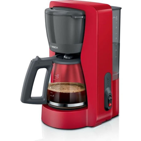 Caffettiera con filtro - BOSCH - TKA2M114 MyMoment - Rossa - Capacità 1,25 L - caraffa in vetro - sistema antigoccia