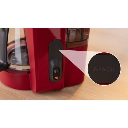 Caffettiera con filtro - BOSCH - TKA2M114 MyMoment - Rossa - Capacità 1,25 L - caraffa in vetro - sistema antigoccia