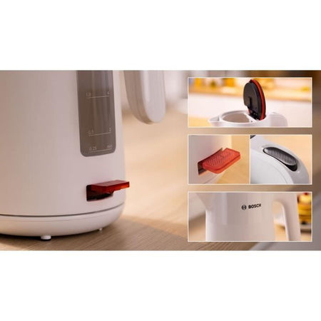 Bollitore - BOSCH - TWK2M161 MyMoment - Bianco opaco - indicatore tazza - livello dell'acqua visibile sul manico