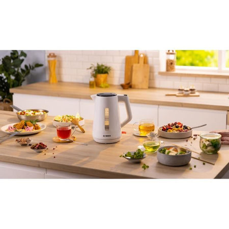 Bollitore - BOSCH - TWK1M121 MyMoment - Bianco - capacità 1,7 L - base ruotabile a 360 - avvolgicavo - 3 dispositivi di sicurezza automatici