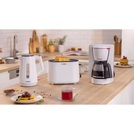 Bollitore - BOSCH - TWK1M121 MyMoment - Bianco - capacità 1,7 L - base ruotabile a 360 - avvolgicavo - 3 dispositivi di sicurezza automatici