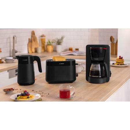 Tostapane - BOSCH - TAT2M123 MyMoment - Nero - 2 fette - centratura automatica del pane - funzioni di scongelamento e riscaldamento