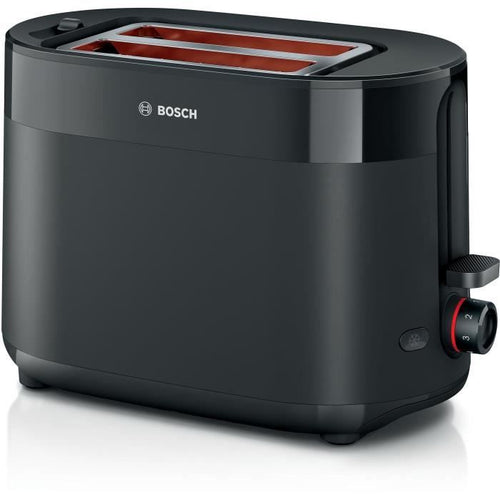 Tostapane - BOSCH - TAT2M123 MyMoment - Nero - 2 fette - centratura automatica del pane - funzioni di scongelamento e riscaldamento