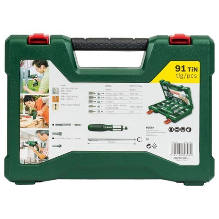 Set di accessori per foratura e avvitatura V-Line (91 pz) - BOSCH