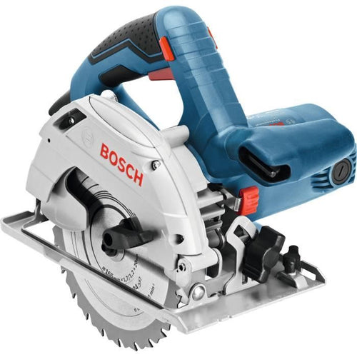 Sega circolare BOSCH GKS 165 in scatola di cartone con 1 lama di legno