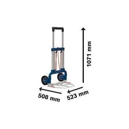 Mobility Bosch Professional Carrello manuale da trasporto pieghevole per L-Boxx, portata a pavimento 125 kg - 1600A001SA