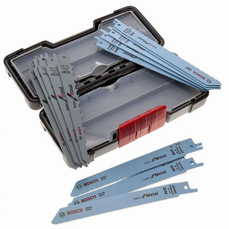 Lame per seghetto alternativo in legno e metallo Basic, set di 15 pezzi in legno e metallo - BOSCH