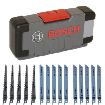 Lame per seghetto alternativo in legno e metallo Basic, set di 15 pezzi in legno e metallo - BOSCH