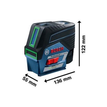 Laser di linea Bosch Professional GCL 2-50CG con supporto rotante RM2, batteria 12V 2.0Ah, caricabatterie, in Lboxx - 0601066H00