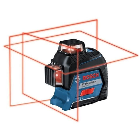Laser Cross GLL 3-80 linee rosse (versione della batteria) nella scatola standard - Bosch - 0601063S00