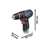 Trapano avvitatore a percussione Bosch Professional GSB 12V-15 + 1 batteria da 2,0 Ah + 1 batteria da 4,0 Ah - 06019B690G