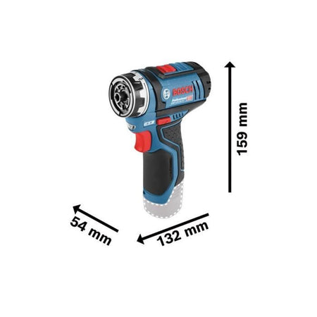Trapano Avvitatore BOSCH PROFESSIONAL Flexiclic GSR 12V-15 FC + 2 batterie 2,0Ah + GAL 1230 CC