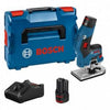 Tagliabordi Bosch Professional GKF 12V-8 con 2 batterie da 3,0 Ah, in Lboxx - 06016B0000
