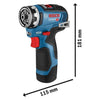 Drill-wireless Bosch 12 V 35 nm senza batteria o caricabatterie in un professionista L-Boxx 102-GSR 12V-35 FC
