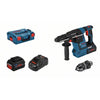 Martello perforatore SDS Plus Bosch Professional GBH 18V-26F, con 2 batterie ProCore 5,5 Ah, caricabatterie, in L-Boxx - 061191000F