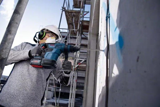 Martello perforatore a batteria BOSCH PROFESSIONAL SDSPlus GBH 18V-34 FC, senza batteria + CoMo + Valigetta standard