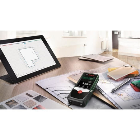 Telemetro laser Bosch AdvancedDistance 50 C (misurazione precisa della distanza fino a 50 metri, touch screen, funzioni di misurazione