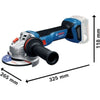 Smerigliatrice ad avviamento graduale GWS 18V-11 S da 125 mm, 18 V, solo cartone - Bosch Pro