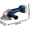 Smerigliatrice 125 mm 18 V GWS 18V-11  Solo Cardboard - Bosch Pro