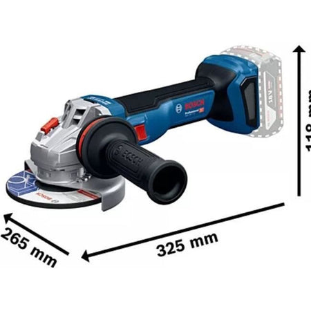 Smerigliatrice 125 mm 18 V GWS 18V-11  Solo Cardboard - Bosch Pro