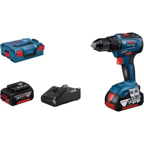 Trapano Avvitatore BOSCH PROFESSIONAL GSR 18V-55 + 2 batterie 4,0Ah + L-BOXX