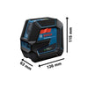 Raggio laser verde combinato GCL 2-50 G + RM 10 (scatola di cartone) BOSCH