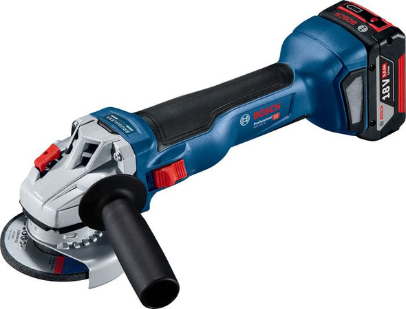 Smerigliatrice angolare BOSCH PROFESSIONAL GWS 18V-10 + 2 batterie 4,0Ah + GAL 18V-40 + L-BOXX