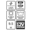 Giacca riscaldata GHH 12+18V XA + GAA 12V-21 + GBA 12V 2.0Ah + GAL 12V-20 Taglia XL BOSCH