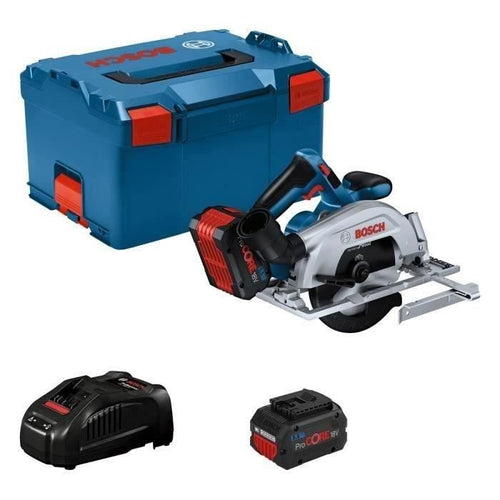 Sega circolare Bosch Professional GKS 18V-57-2 + 2 Procore 18V 5.5Ah + Caricatore batterie, in L-Boxx