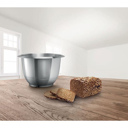 Ciotola in acciaio inox - BOSCH - MUZ5ER2 - Per Robot da cucina MUM5 - 3,9 L - Fino a 0,75 kg di farina + altri ingredienti (2 kg max.)