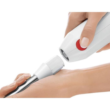 Frullatore a immersione BOSCH - 450 Watt - Frullatore a immersione in acciaio inossidabile - 4 lame affilate - 2 velocità - Ciotola graduata 600 ml - bianco / rosso