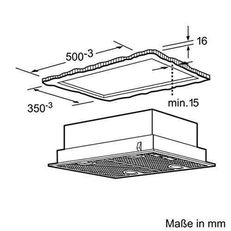 BOSCH DHL555BL Unità filtro 650 m3 / H - 50 cm - Classe C 79,8 kWh / anno - Scarico o riciclaggio con filtro al carbone DH - Metallo