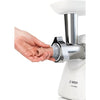 Tritacarne SmartPower - BOSCH - MFW2520W - 2 griglie di macinazione - Insaccatrice - Bianco