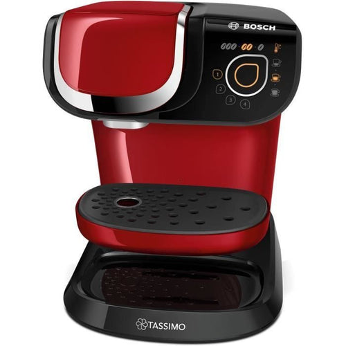 BOSCH - TAS6503 - Macchina da caffè multi-drink TASSIMO - Serbatoio dell'acqua da 1,3 litri - Spegnimento automatico - Rosso