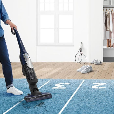 BOSCH BCH85N - Aspirapolvere elettrico Athlet ricaricabile - Batterie Li-on 20V max - Contenitore 900 ml - 2 velocità + turbo - Blu