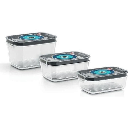 BOSCH - 3 contenitori ermetici sottovuoto: 0,7 L, 1,0 L e 1,5 L - Vassoio raccogligocce - Indicatore giorno e mese - Tritan