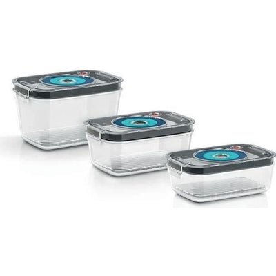 BOSCH - 3 contenitori ermetici sottovuoto: 0,7 L, 1,0 L e 1,5 L - Vassoio raccogligocce - Indicatore giorno e mese - Tritan