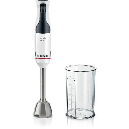 Frullatore ad immersione - BOSCH - MSM4W410 ErgoMaster - Motore 800W - 4 lame QuattroBlade - Leva velocità grilletto + turbo