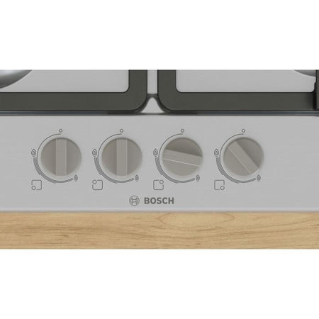 Piano cottura a gas - BOSCH Serie 4 - 4 fuochi - 52 x 58,2 x 4,5 cm - PGP6B5K90 - Acciaio inox
